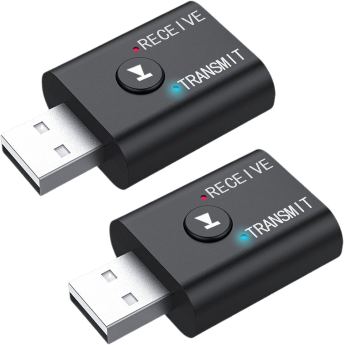 longziming 2-in-1 Bluetooth 5.0 Zender & Ontvanger – Onafhankelijke Audio Adapter voor TV, PC, Projector, Mobiel, Tablet, Thuis Geluidssysteem