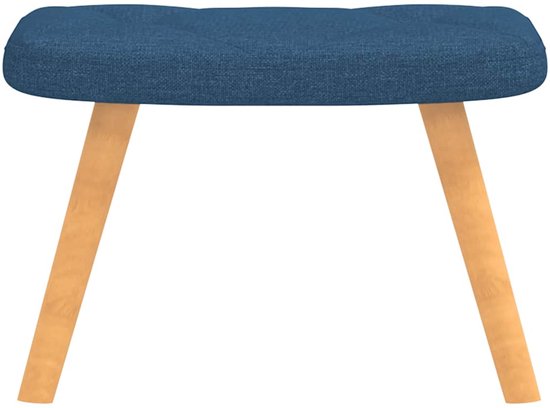 vidaXL Chaise de relaxation avec repose-pieds 62x68,5x96 cm Tissu Bleu