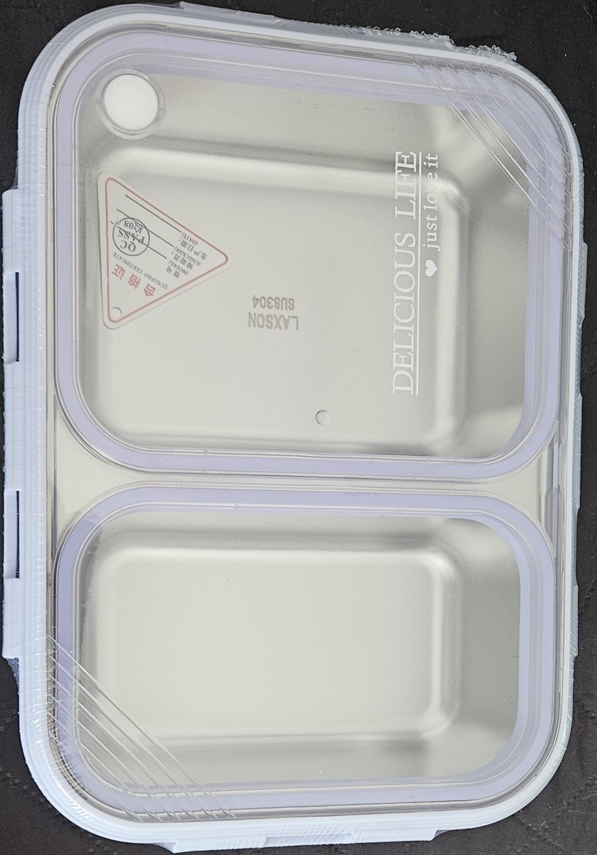 Premium Stainless Steel Bento Lunch Box – 2 Compartments – 700 ml – Leakproof – BPA-Free – RVS Lunchbox for School & Office