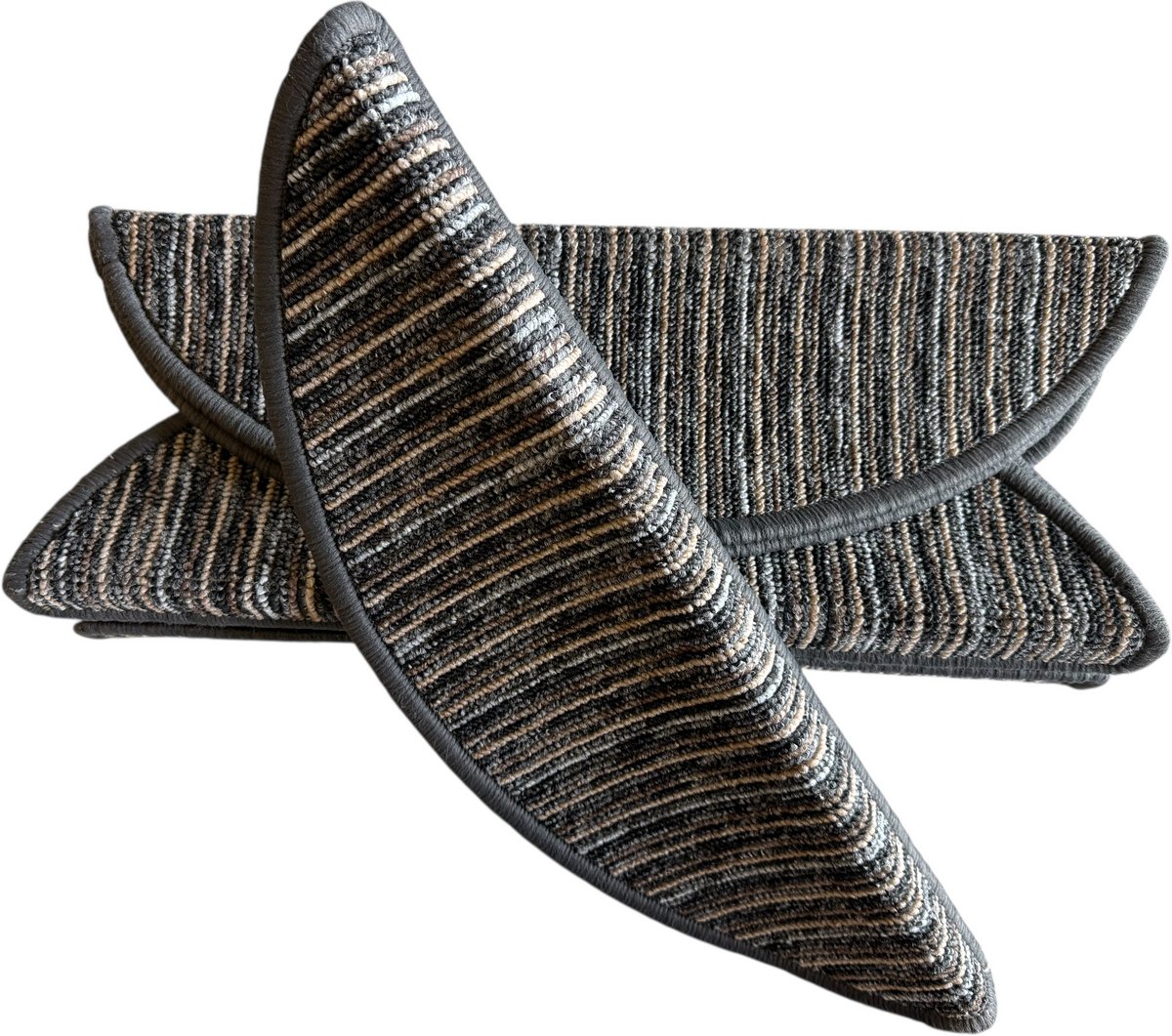 Halve Maantjes voor Trap - Gray - 15 Stuks - 56x17cm - Trapmatten - Trapmatten set