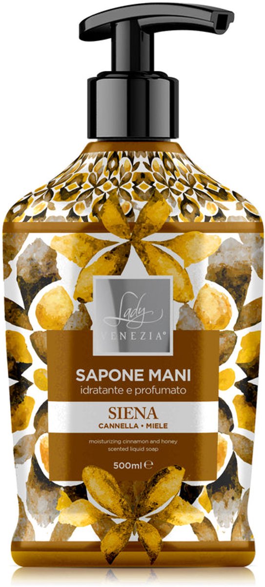 Lady Venezia Ceramiche Artistieke Handzeep Siena met Kaneel en Honing 500ml