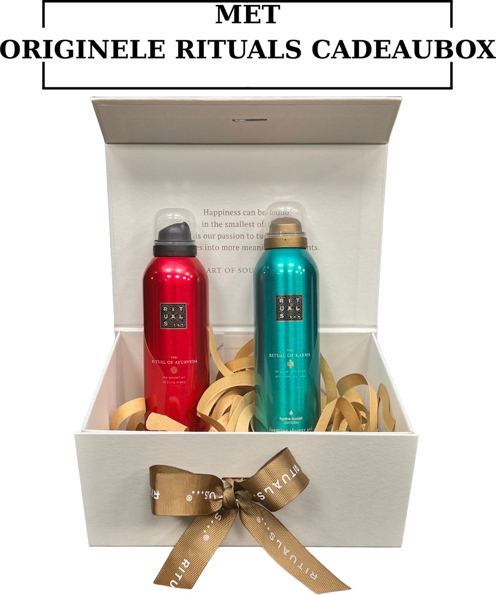 Rituals - Ayurveda - Karma - Geschenkset - 2X Shower Gels a 200 ml = 400 ml in Originele RITUALS Cadeaubox - Douchegel - Doucheschuim