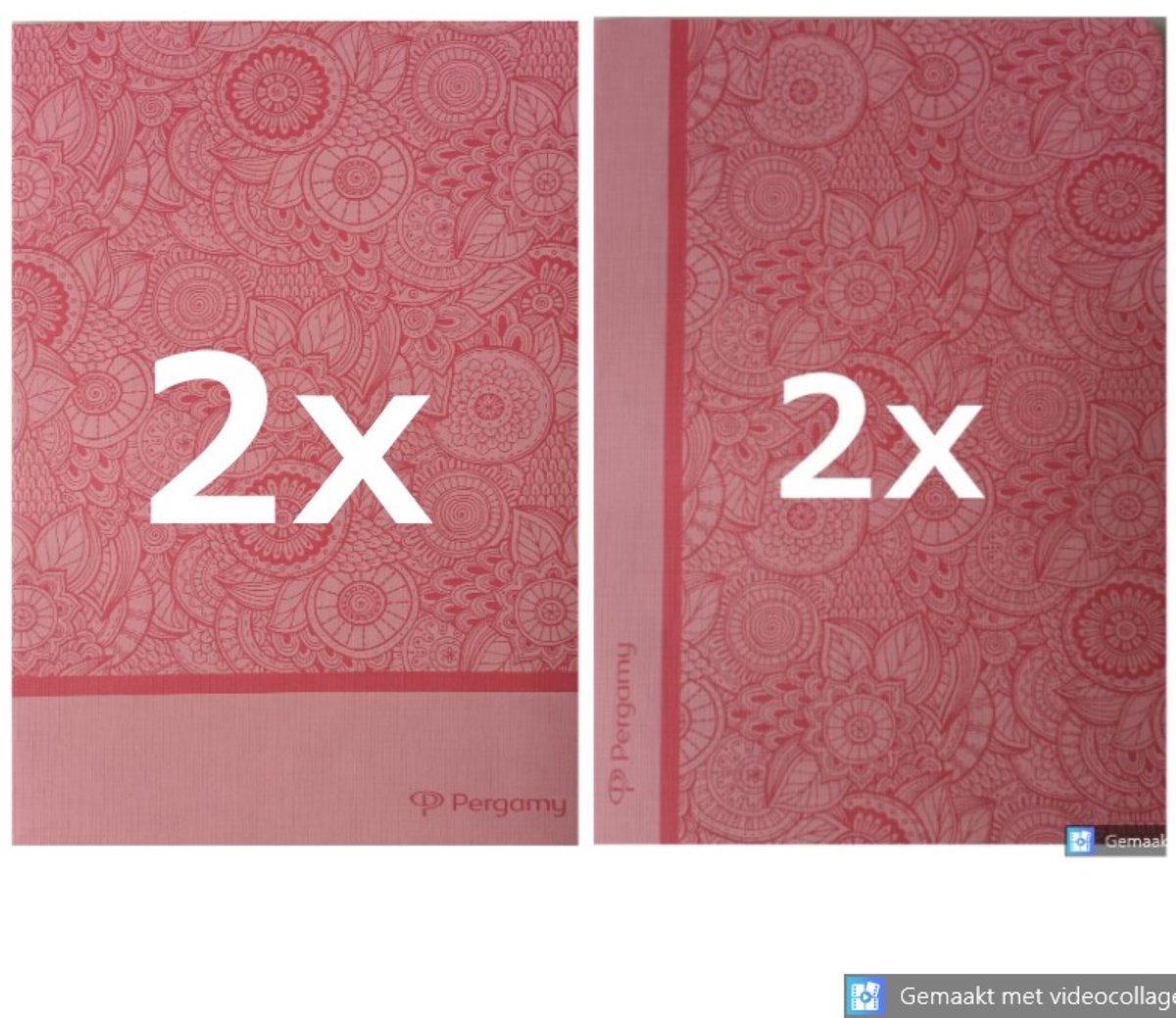4 Schriften - A4 210x297mm - Ruit 5x5mm - Pergamy - Mandala - 96pagina/48vel - 4 Stuks - 2 Motieven