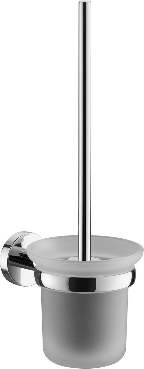 Saqu Eurotrend toiletborstel met wandhouder chroom