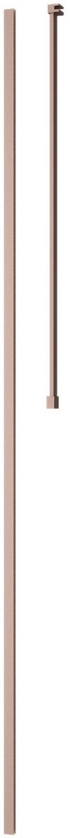 Saqu Modulo montageset 2.0 met wandprofiel en stabilisatiesteun voor Modulo glaswand geborsteld koper