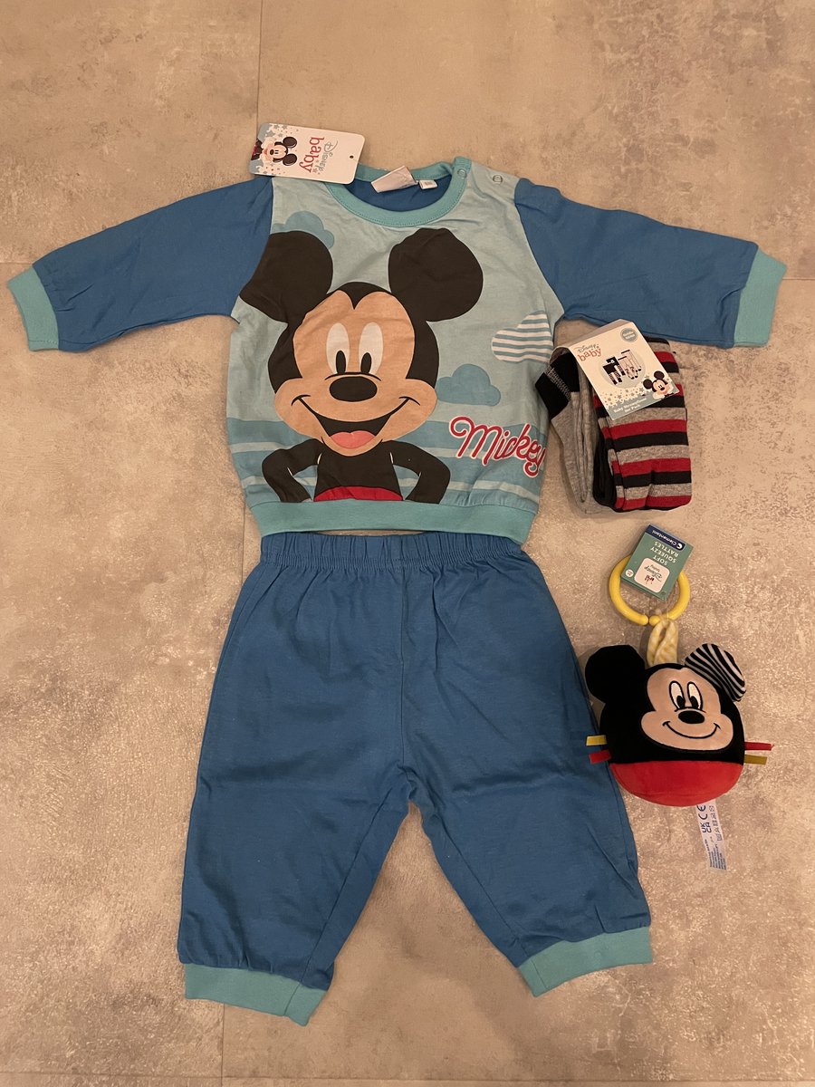 Maminobaby.nl - Baby Geschenkset jongens | Mickey mouse pyjama | maillot |