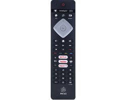 Slimtron Universele Philips Afstandsbediening - Ambilight – Geschikt voor alle Philips Smart TV’s – Model PH-V3 - Met Netflix & Youtube Knop