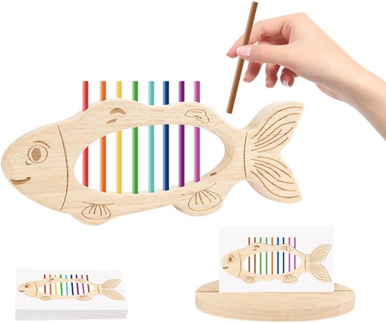 Educatief kinderspeelgoed - Kleuren sorteren - Motoriek speelgoed - 3 jaar - 4 jaar - denkspel kinderen - Houten speelgoed