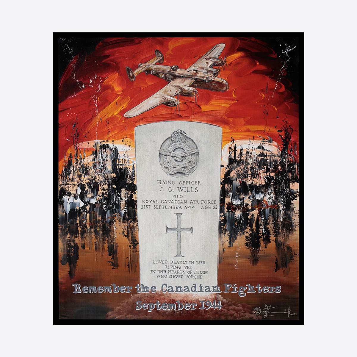 Zeefdruk Airborne Collection - Remember the Canadian Fighters