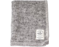 Grijze wollen plaid 100x150 – Dekentje van Texelse wol - duurzaam, warm & zacht - Skéépe
