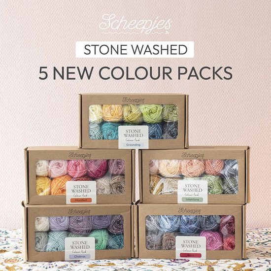 Scheepjes Stone Washed colour pack 10x25g - Haakgaren / Breigaren