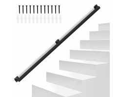 Trapleuning voor trap Trapleuning 150 cm Trapleuning voor trap binnen en buiten zwart