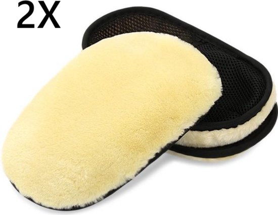 Microvezel Auto Washandschoenen 2 stuks – Super Zacht, Veilig voor Lak, Voor Auto, Motor, Boot, Caravan