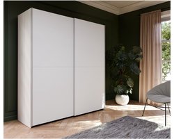 Kledingkast/schuifdeurkast Winners - Hout - Wit - 170x190,5x61 cm (BxHxD) - Schuifdeuren - Hang-legkast