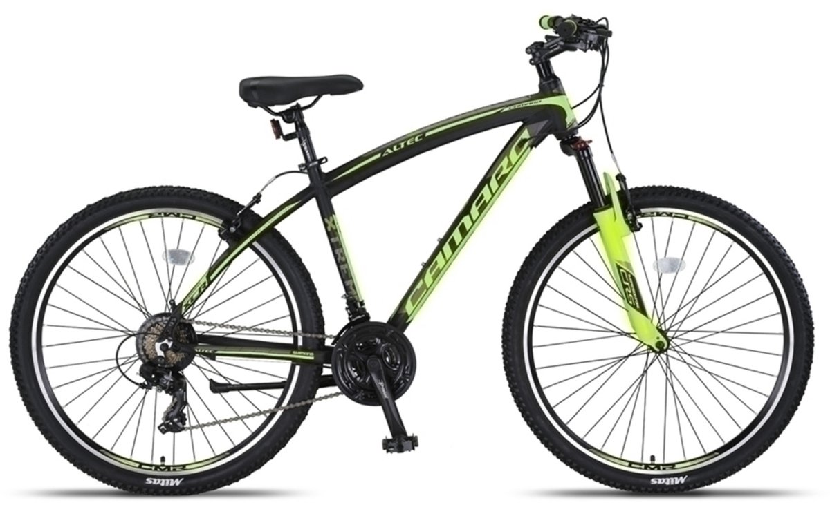 Altec Hardtail Mountainbike Camaro MTB 27.5 Inch 45 cm Unisex 21V V-Brakes Zwart/Lime