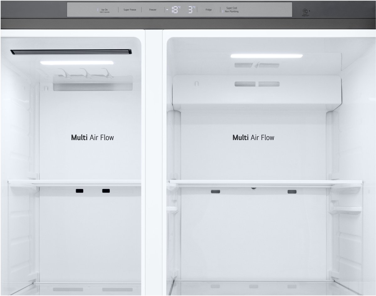 LG GSLC41PYPE Amerikaanse koelkast 641L met water- en ijsdispenser zonder leidingwerk - SpacePlus icemaker - LinearCooling voor stabiele versheid - ruime 641L inhoud voor gezinnen en stille. Energieklasse E — afbeelding 6