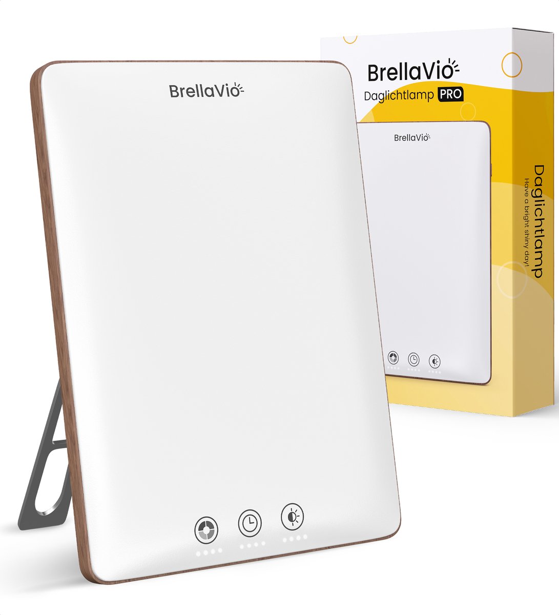 BrellaVio Daglichtlamp PRO 12000 lux in houtkleur