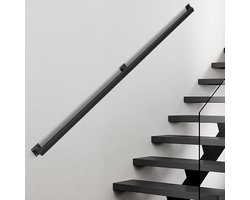 Trapleuning Trapleuning Wandbevestiging 180 cm Binnen Buiten Binnen & buiten Zwart