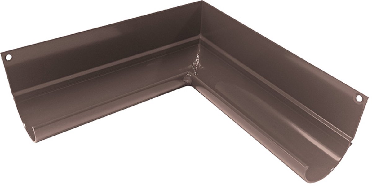 Renoplast® R50 aluminium goothoek | Binnenhoek 90° Bruin | Dakgoten Regengoot Dakafvoer Randprofielen van plaatstaal | Tuinhuisje Carport Terras Balkon plug-in kanaal | goot voor dak