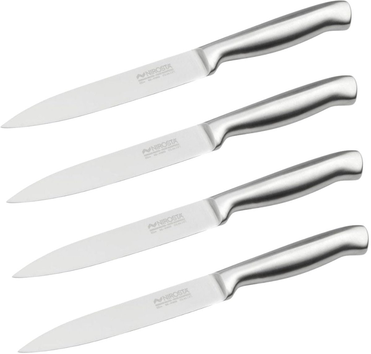 Set van 4 universele keukenmessen 24 cm volledig Nirosta Star
