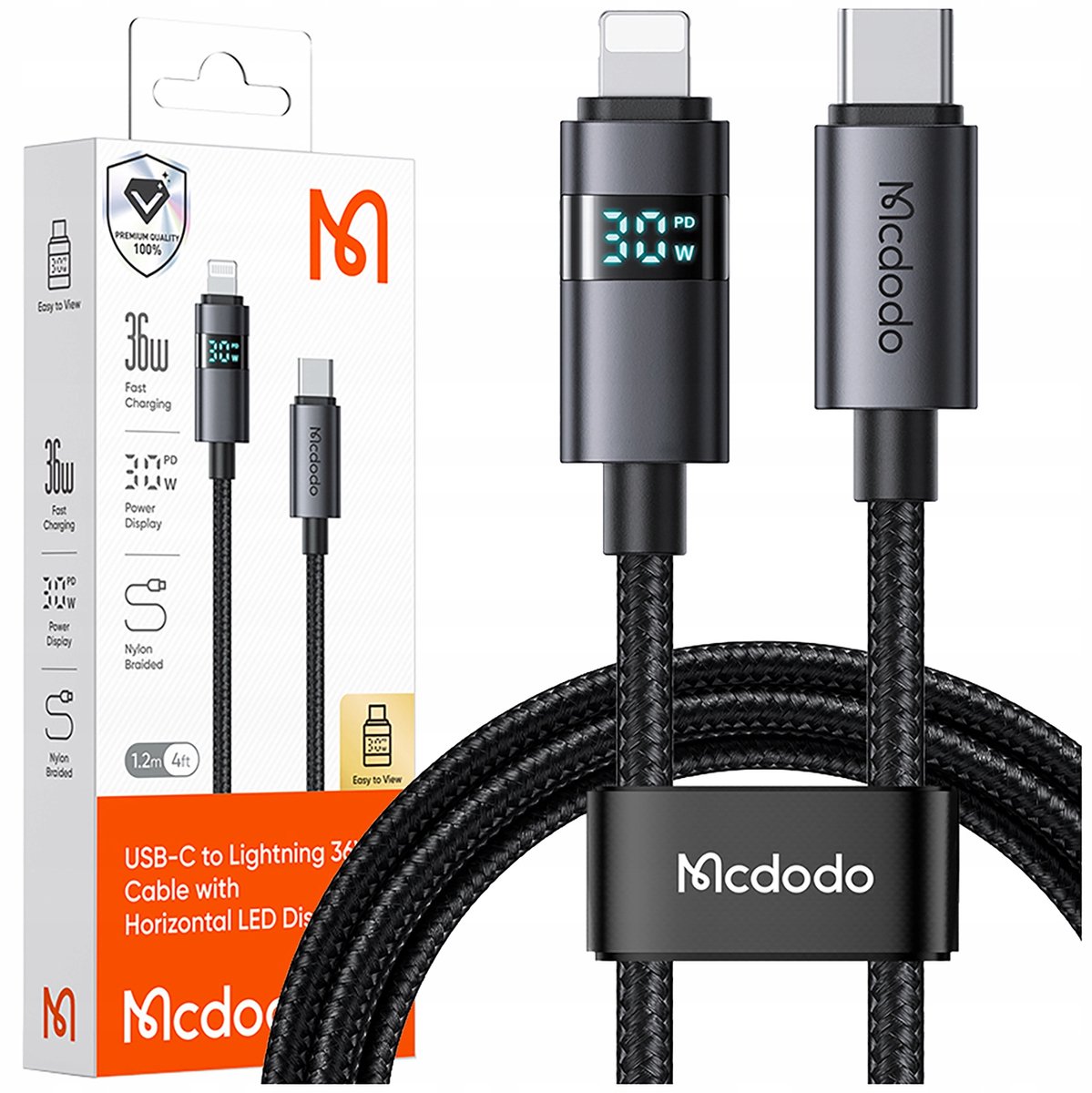 Mcdodo Usb-C Lightning 36W 1M Weergavekabel Voor Iphone X 11 12 13 14