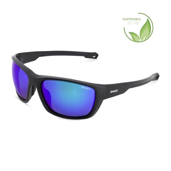 SINNER Nirapi - Zonnebril - Polariserende SINTEC® lenzen - Mat zwart - Unisex - One size - BIO based frame