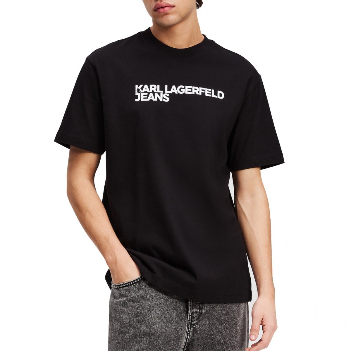 Karl Lagerfeld Jeans A1m17002 T-shirt Met Korte Mouwen Zwart XL Man
