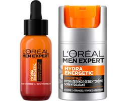 L'Oréal Paris Men Expert Hydra Energetic Shot Serum - 30ml & L’Oréal Paris Men Expert Hydraterende Dagcrème - 50ml