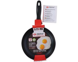 Alpina Koekenpan 20 cm – Compacte Hapjespan met Anti-Aanbaklaag – PFOA-vrij – Voor Inductie, Gas, Keramisch en Elektrisch – Zwart