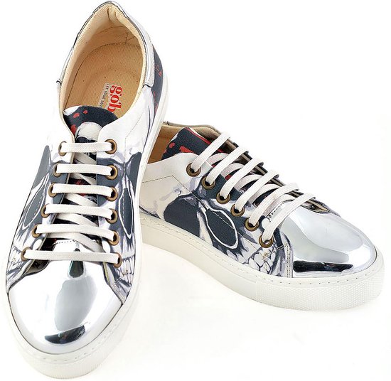 GOBY - Skull - Baskets pour femmes - Chaussures pour femmes - Haute qualité - Fait main - Imprimé filles - Taille 38
