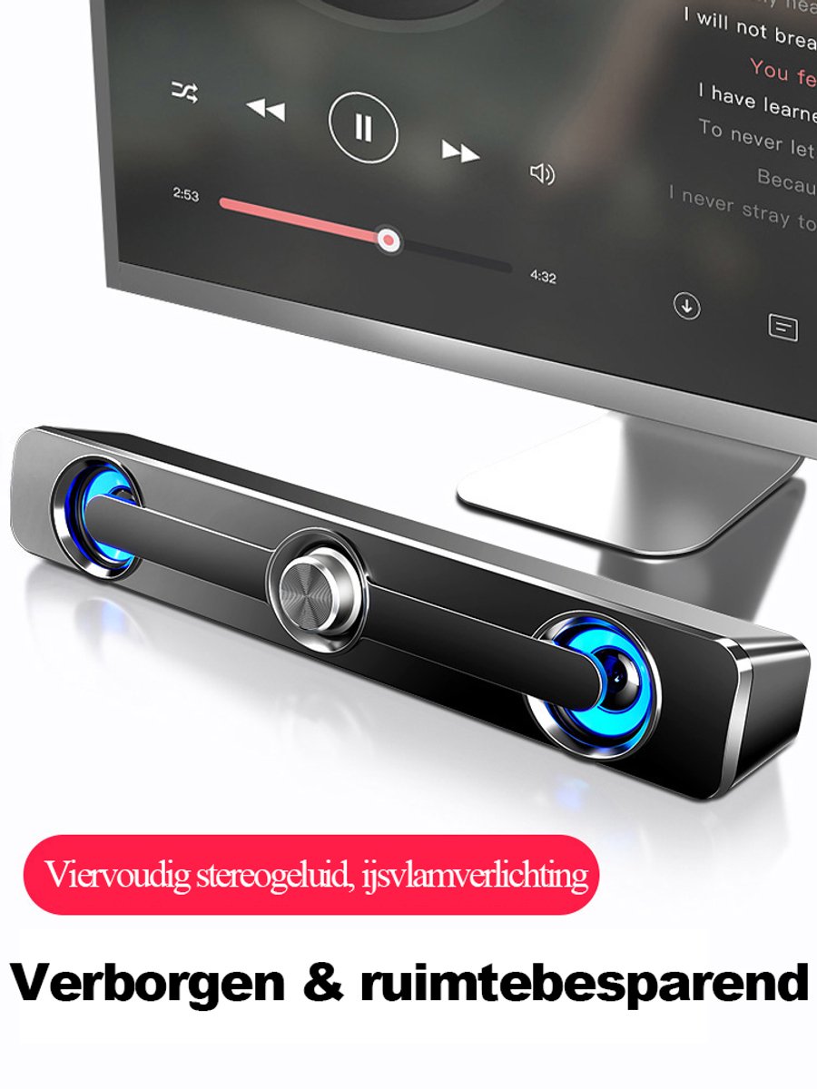 Afbeelding 3 van Soundbar - Soundbar Met Subwoofer - Soundbar voor TV - Bluetooth 5.0 - USB Audio