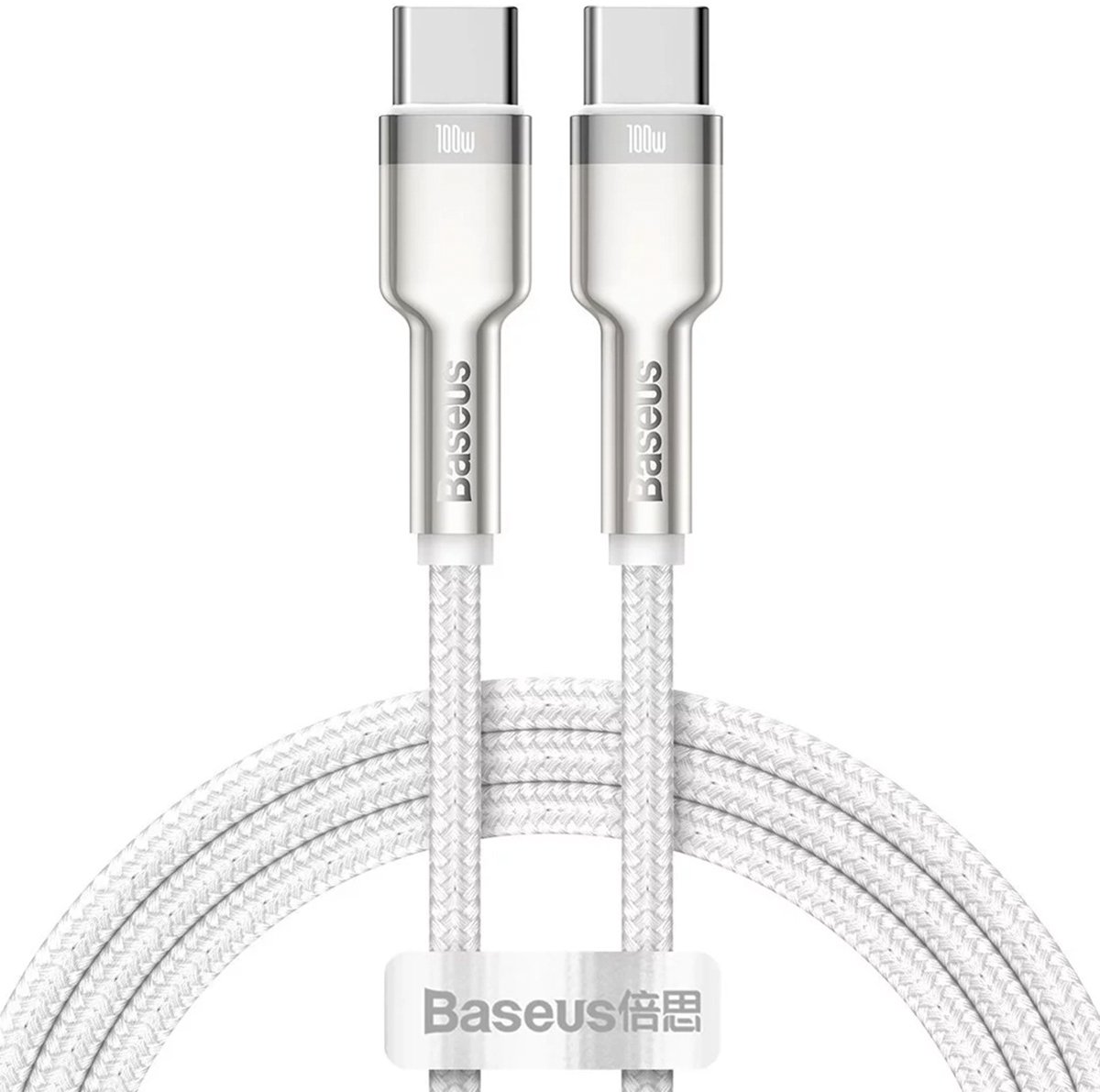 Baseus - Cafule - Series Metal Data USB-C / USB-C PD QC SCP 100W 5A - 1 - m - kabel - wit