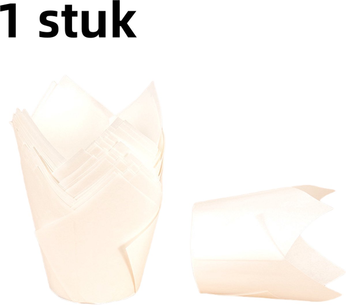 1 stuk - Cakevorm - Tulp Cakevorm Vetvrij Papier - Muffin Bakvormpjes 100 Stuks - Wit