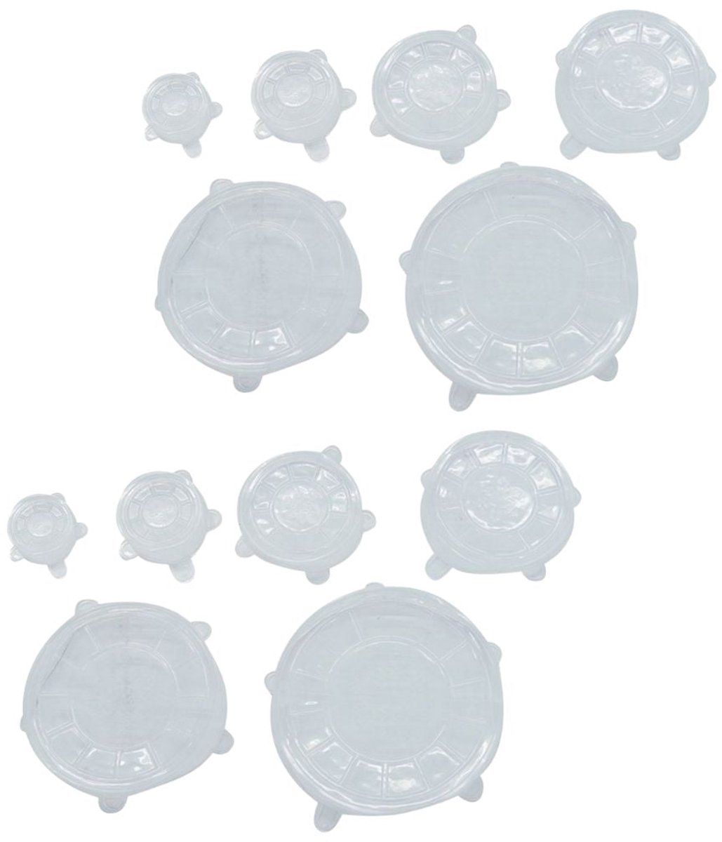 Set van 12 siliconen rekbare bewaardeksels van 6 tot 20 cm Fackelmann Basic