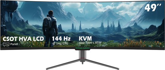 TITAN ARMY C49SHC 49-inch gamingmonitor - 3840*1080 CSOT - HVA-paneel