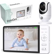 Babydoc VisionCare Plus babyfoon met camera en 7 inch scherm waarop een baby ligt.