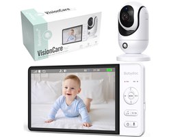 Babydoc VisionCare Plus - Babyfoon met Camera - 7 inch HD Groot Scherm - Zonder Wifi en App - Nachtzicht