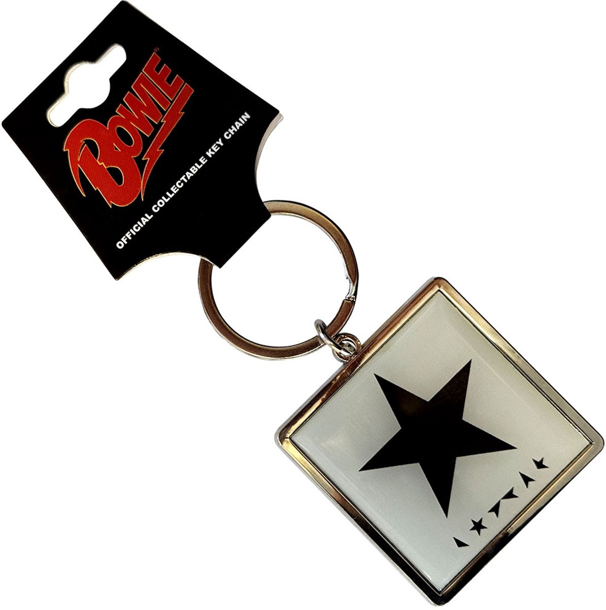 David Bowie - Blackstar Sleutelhanger - Wit