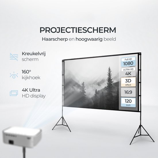 Projectiescherm Kopen | Handmatig, Elektrisch of Mobiel beamer