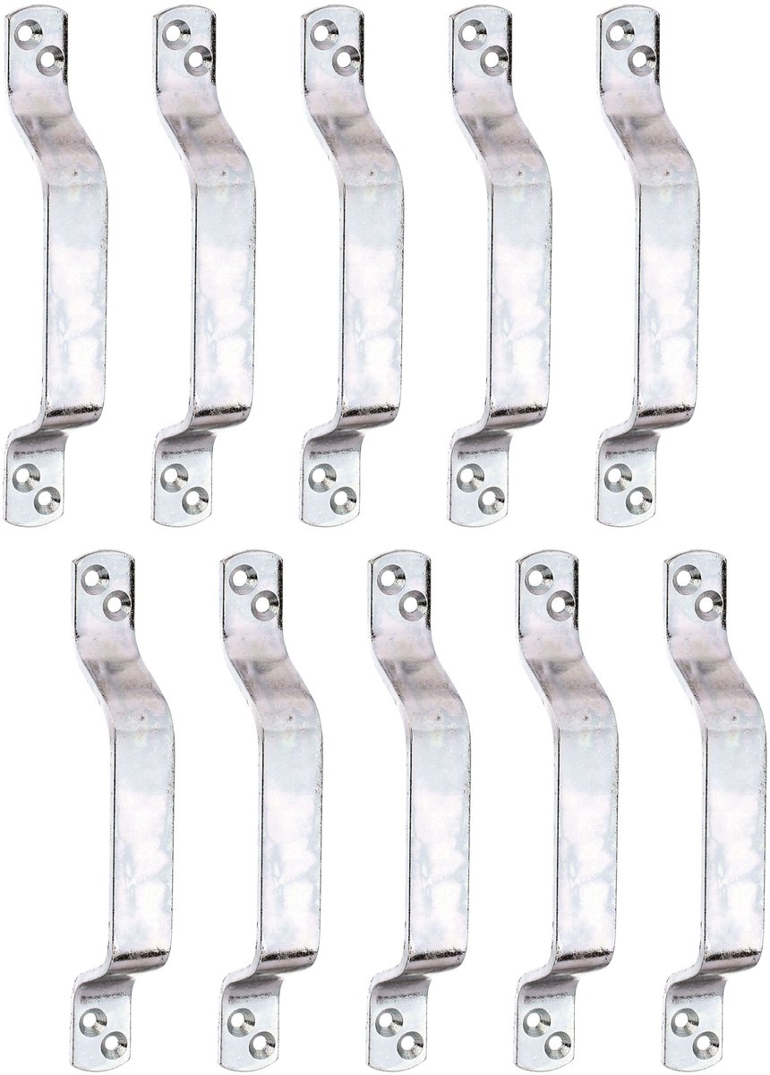 Alberts 852870 poortgreep | galvanisch verzinkt, gechromateerd | 190 x 25 mm | Set van 10