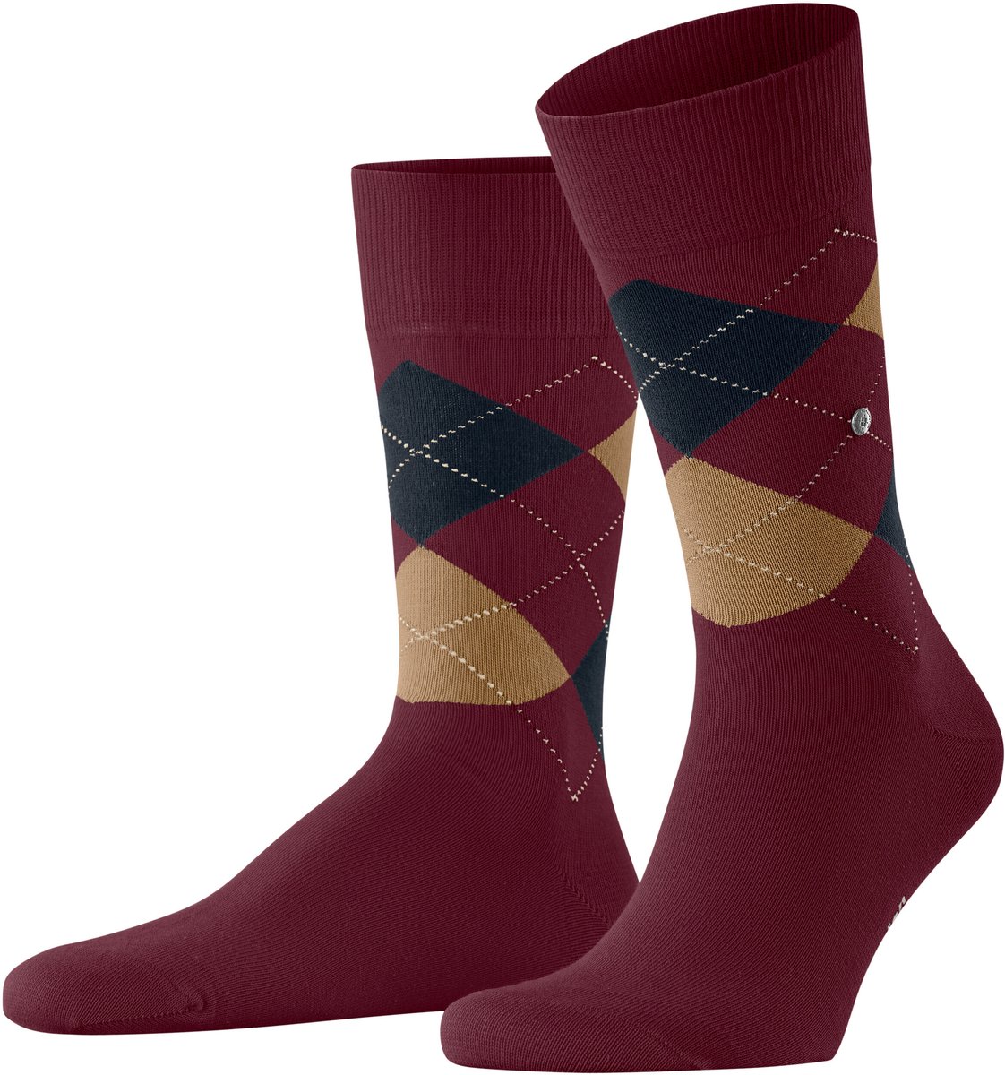 Burlington King gedessineerd katoen sokken heren rood - maat 40-46