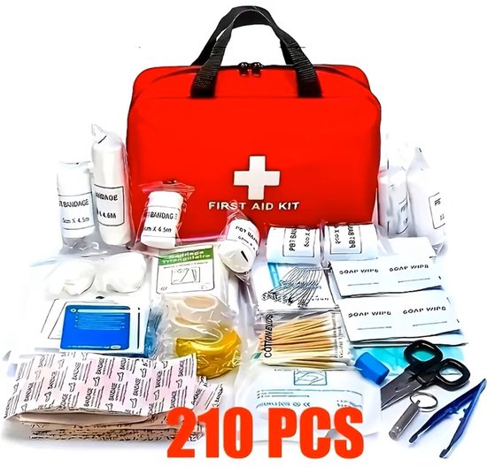 EHBO Kit - Verbandtas voor thuis en onderweg - 210-delig - Bol