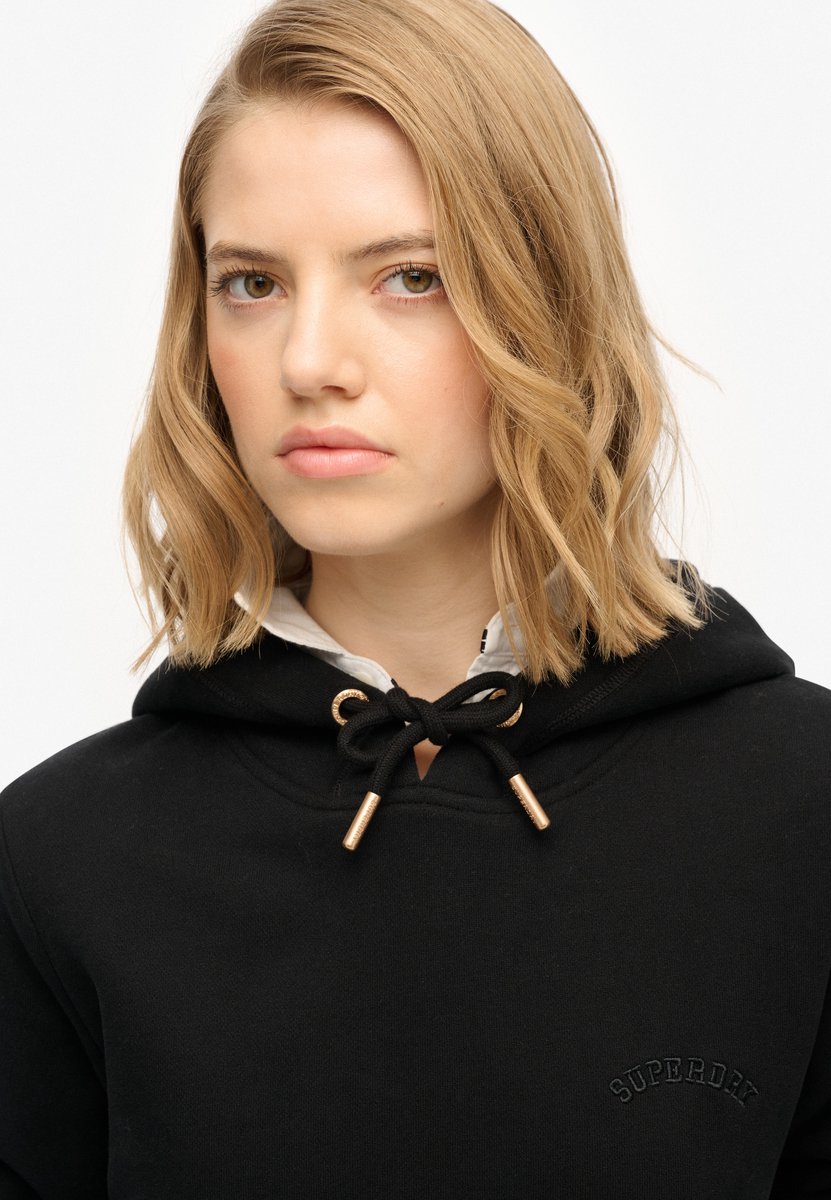 Superdry Essential Logo Emb Hoodie Dames Zwart
