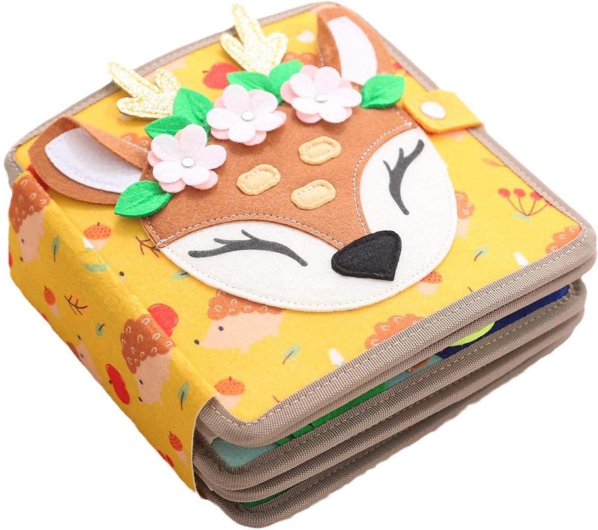 Kiddel XL Busy Board Hert – Montessori Speelgoed & Activiteitenboek – Educatief Speelgoed voor Peuters – Sensorisch & Motorisch Spel – Vanaf 2 Jaar