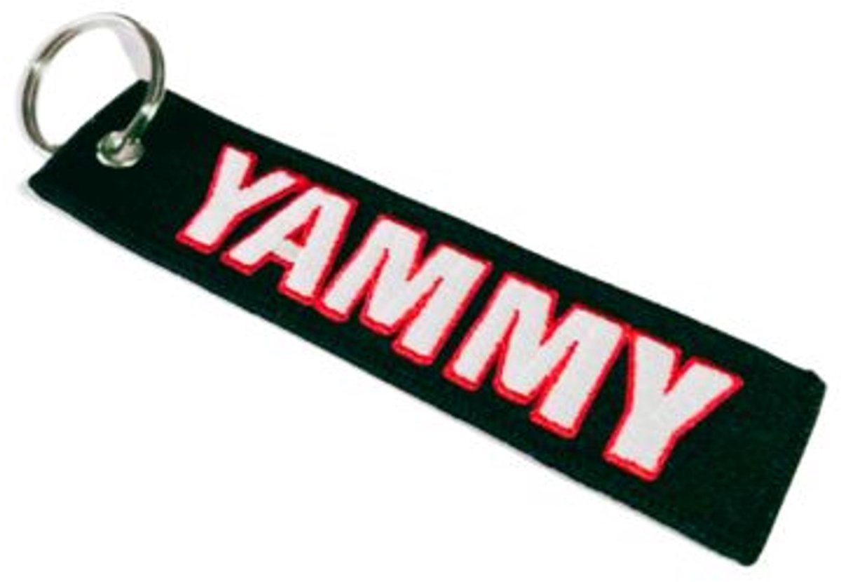 Yammy sleutelhanger zwart wit - Yamaha sleutelhanger - Motor sleutelhanger - Motorrijder kado cadeau - Yamaha MT 07/09/10 - Yamaha R6/R1 - Yamaha Tracer