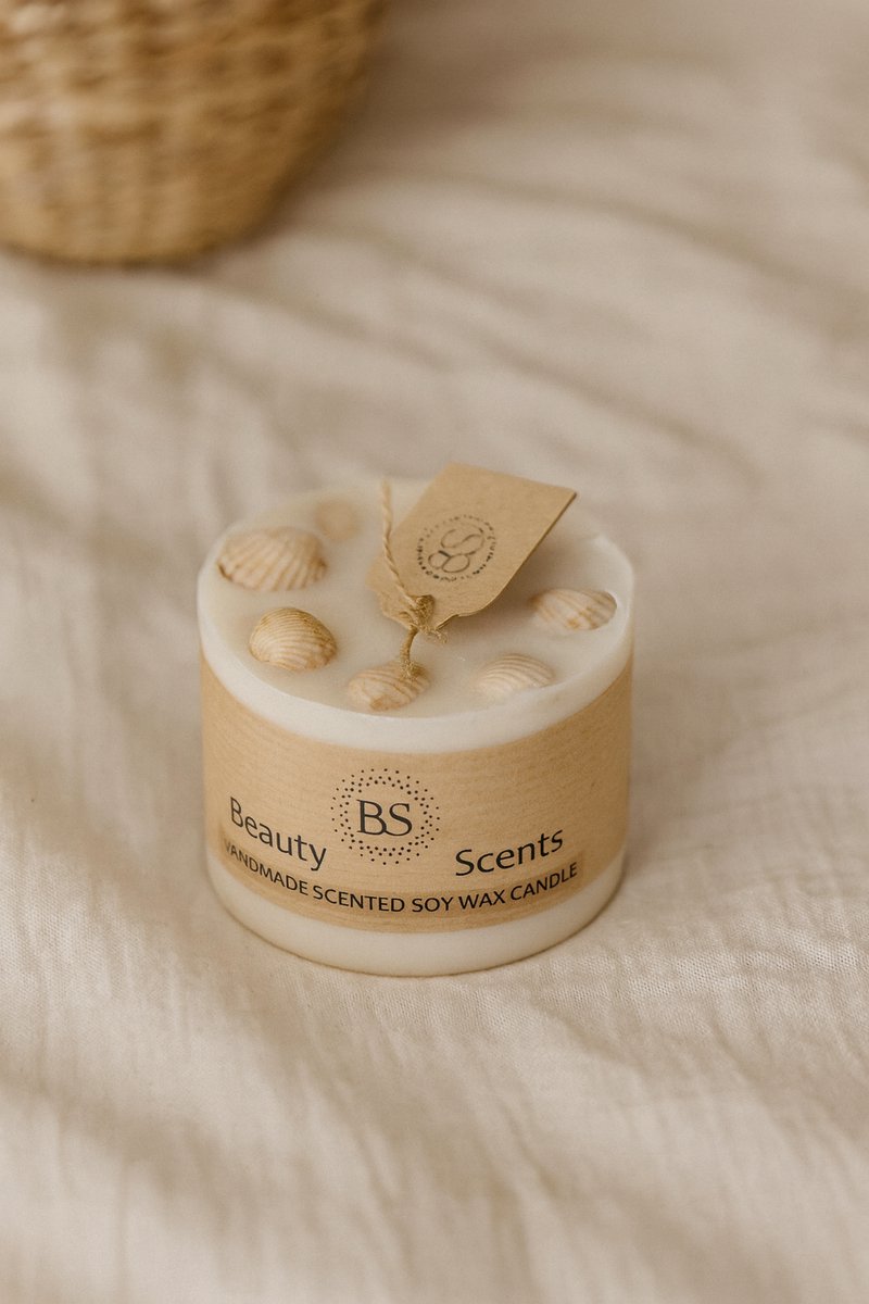 Geurkaars Beauty Scents - jasmijn - Gedecoreerd - Luxe geurkaars - Sojawas - geurkaarsen geschenkset - geurkaarsen rituals - Geurstokjes - Trendy