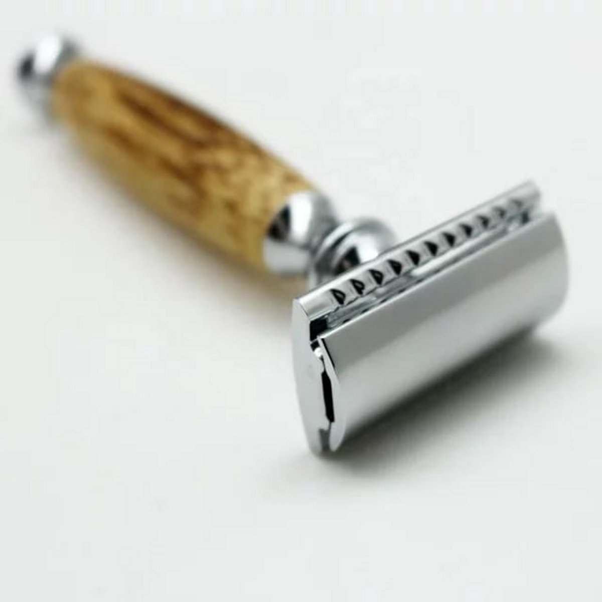 Safety razor - Dubbelzijdig klassiek scheermes - Bamboe handgreep (zonder mesjes)