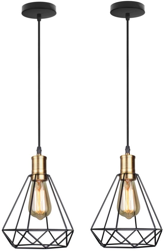 2 Stuks Hanglamp Moderne Woonkamer Plafondlamp Wit Industriële