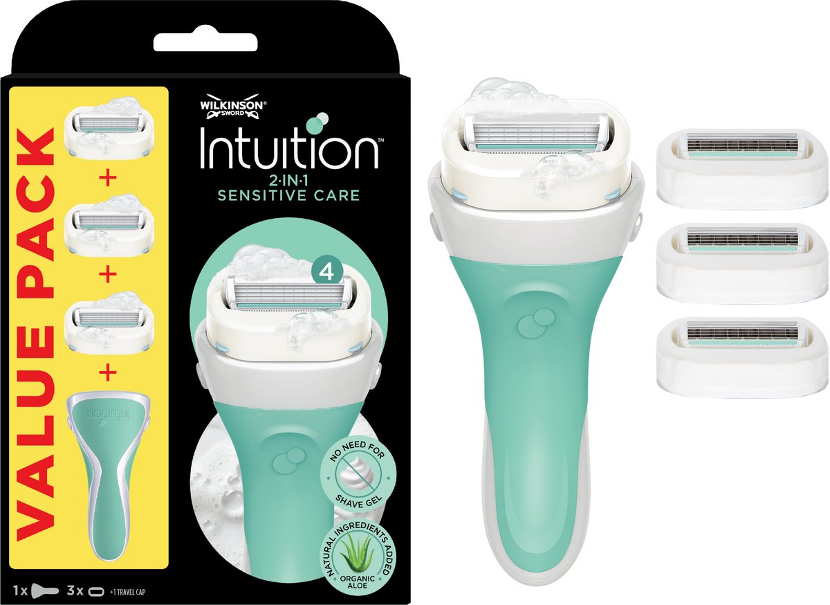 Wilkinson Intuition 2 in 1 Sensitive Care Scheermes Voordeelverpakking 1 set