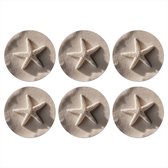 Dessous-de-verre pour verres - Rond - Strand - Étoile de mer - Sable - Beige - 10x10 cm - Dessous-de-verre - 6 pièces